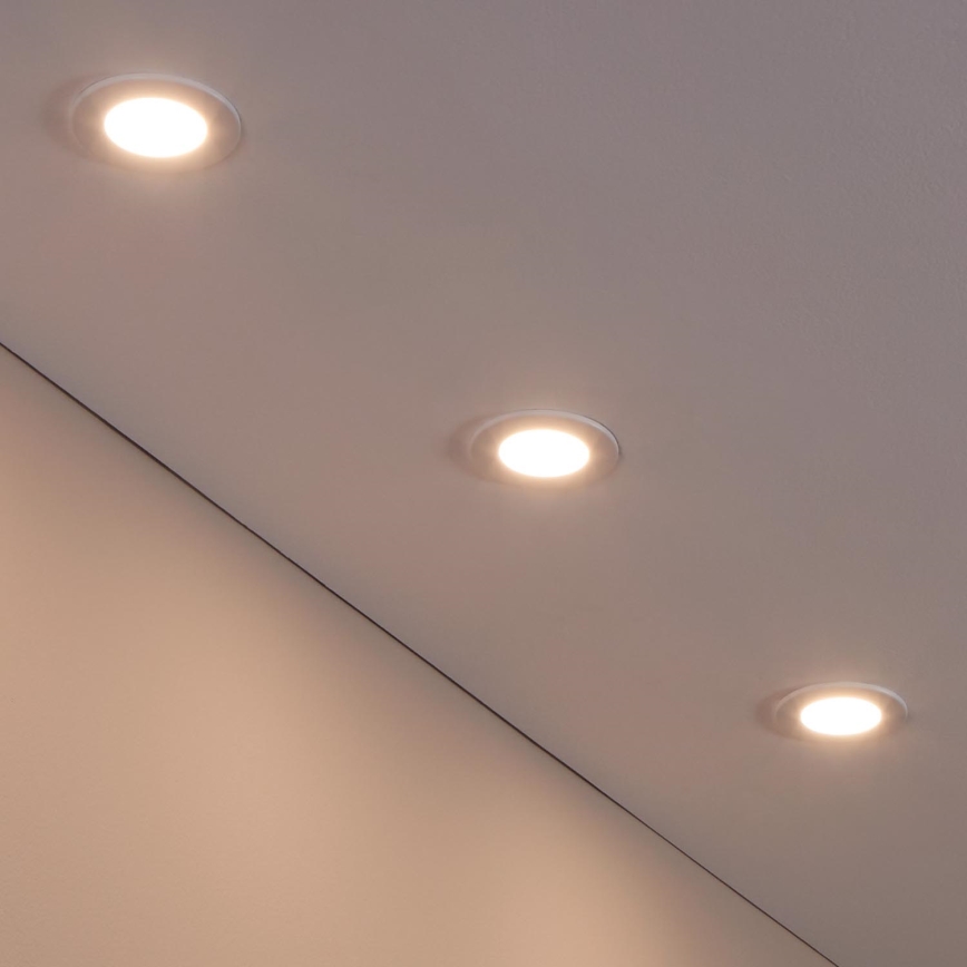 Eglo 31741 - Juego de 3 luminarias empotrables LED regulables para baño FUEVA-Z 1xLED/2,8W/230V 2700-6500K IP44 blanco Ø 8,5 cm