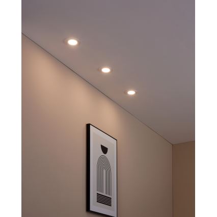 Eglo 31741 - Juego de 3 downlights empotrables LED regulables para baño FUEVA-Z LED/2,8W/230V 2700-6500K IP44 blanco, diámetro 8,5 cm