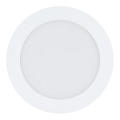 Eglo 31742 - FUEVA-Z luminaria empotrada LED regulable para baño, 10,5W, 230V, 2700-6500K, IP44, blanco, Ø 16,5 cm