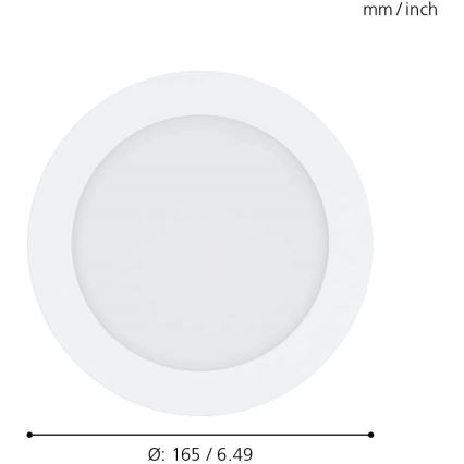 Eglo 31742 - Lámpara empotrable de baño LED regulable FUEVA-Z LED/10,5W/230V 2700-6500K IP44 blanco