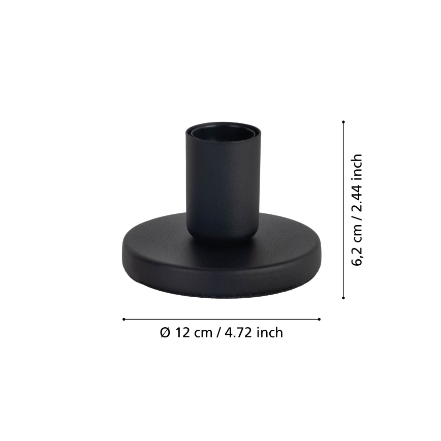 Eglo - Base de lámpara 1xE27/40W/230V negra