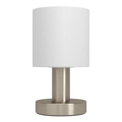 Eglo - Lámpara de mesa 1xE14/40W/230V blanca/cromo mate