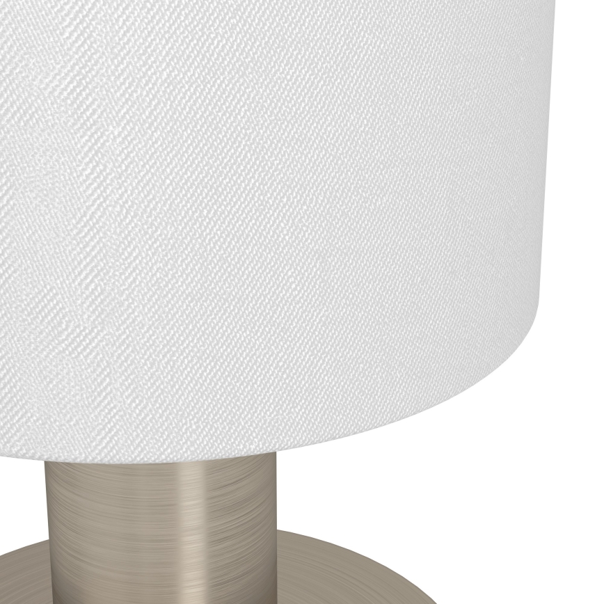 Eglo - Lámpara de mesa 1xE14/40W/230V blanca/cromo mate