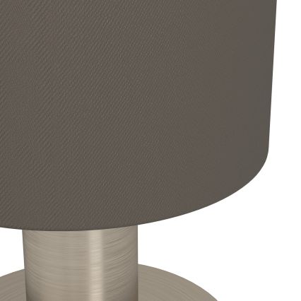 Eglo - Lámpara de mesa 1xE14/40W/230V marrón/cromo mate