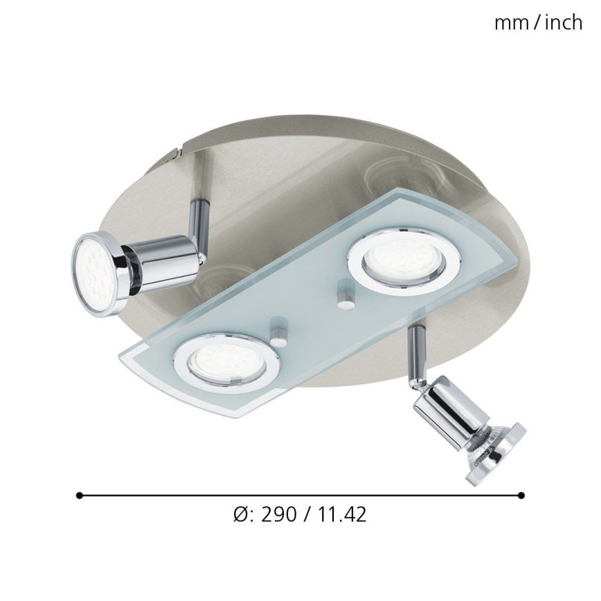 Eglo 32001 - Plafón LED PAWEDO 1 4xGU10-LED/3W/230V