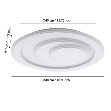 Eglo  - Plafón LED LED/21W/230V diá. 48 cm