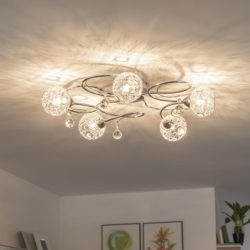 Eglo 32103 - Lámpara LED de techo de montaje superficial VELAGO 5xG9/33W/230V cromo brillante