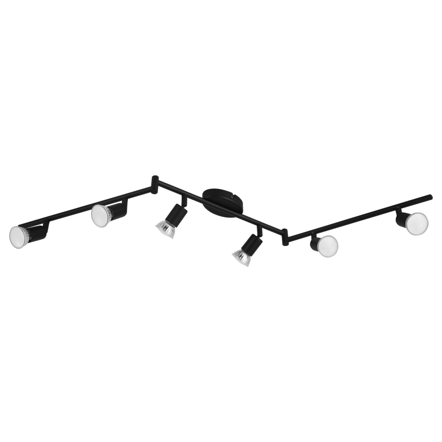 Eglo - Foco LED 6xGU10/2,8W/230V 3000K negro