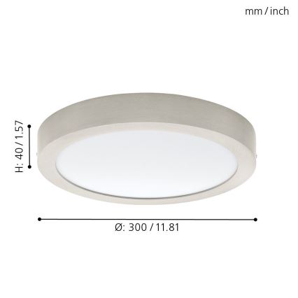 Eglo 32443 - Plafón LED FUEVA 1 LED/24W/230V