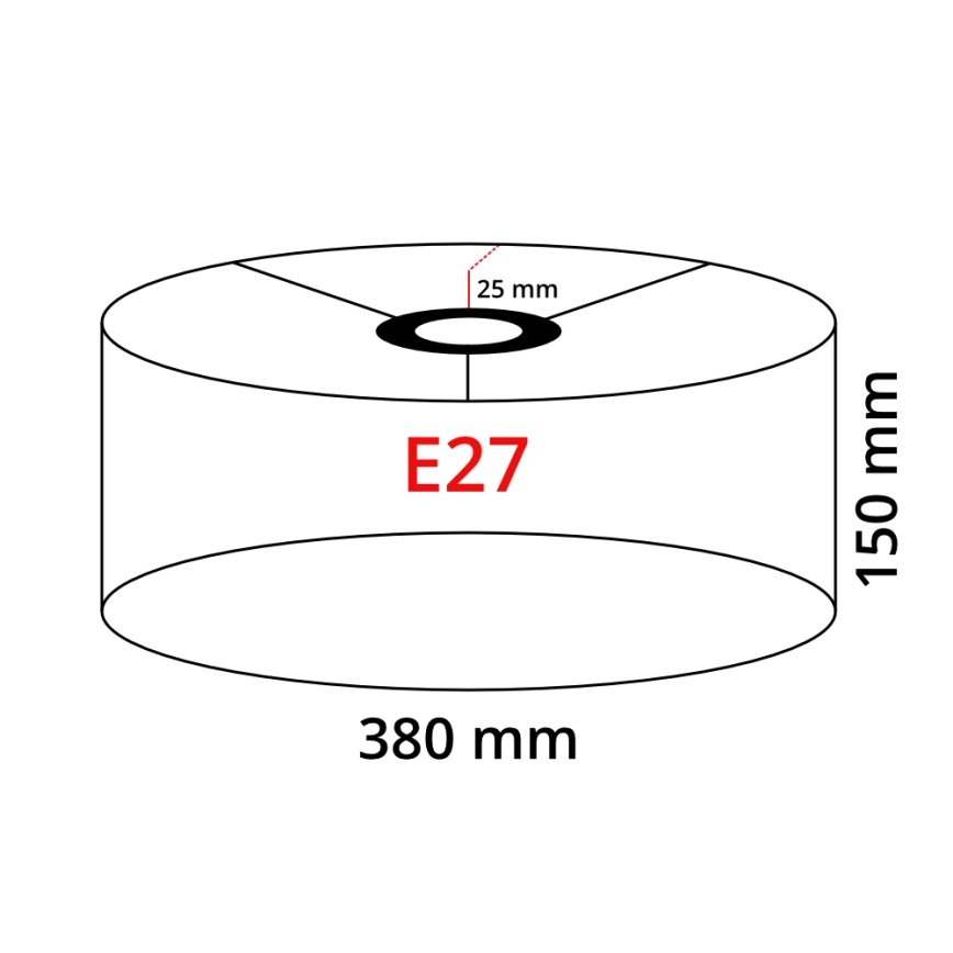 Eglo 32474 - Pantalla universal TUNJA para E27, diámetro 38 cm, marrón