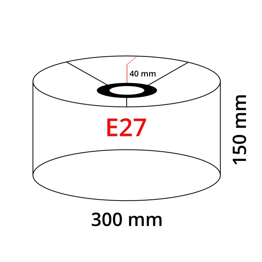 Eglo 32478 - Pantalla universal TUNJA E27 Ø 30 cm gris