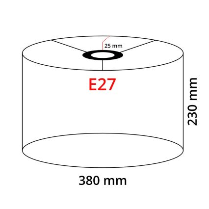Eglo 32485 - Pantalla universal TUNJA para casquillo E27, Ø 38 cm, marrón
