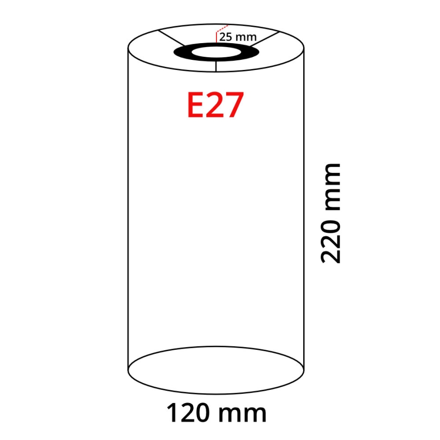 Eglo 32498 - Pantalla universal TUNJA E27 Ø 12 cm blanca