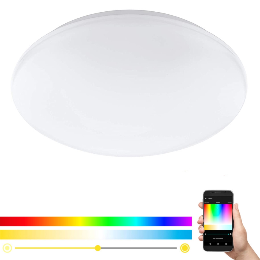 Eglo - Lámpara de techo de pared LED RGB regulable GIRON-C LED/17W/230V