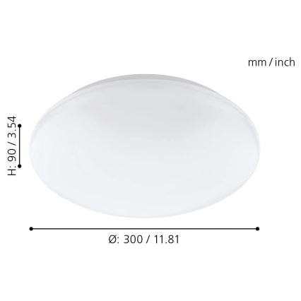Eglo - Lámpara de techo de pared LED RGB regulable GIRON-C LED/17W/230V