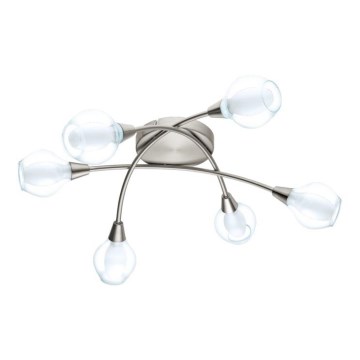 Eglo 32595 - Lámpara de techo ARNADO de montaje en superficie 6xG9/33W/230V cromo mate