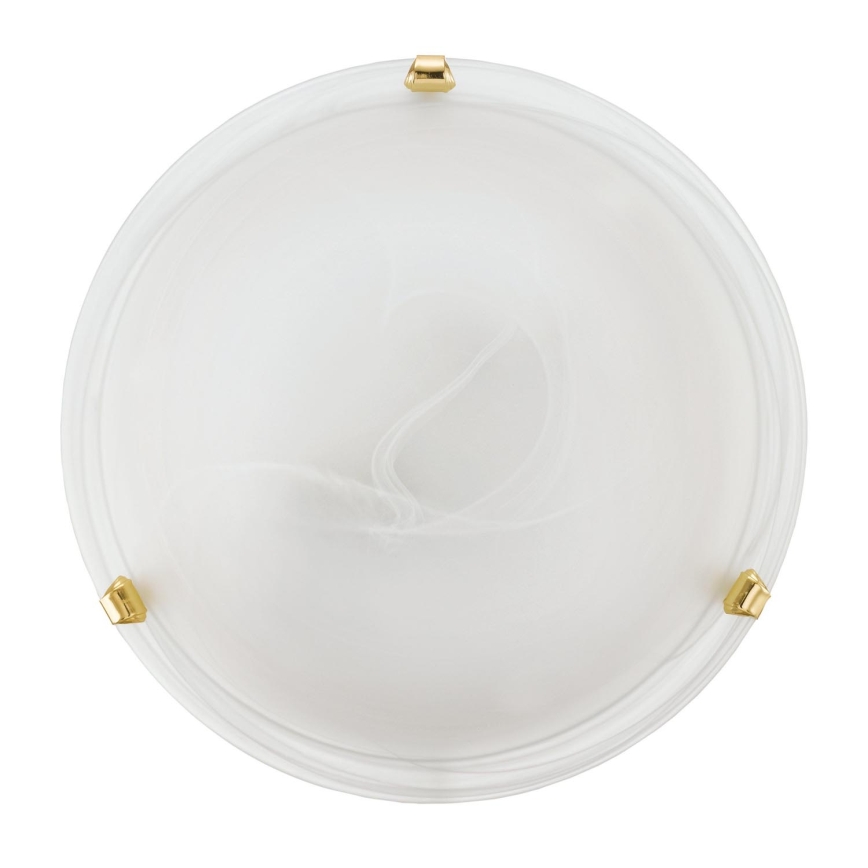 Eglo 32601 - Lámpara de techo LED SALOME LED/11W/230V, diámetro 30 cm, acabado dorado con cristal alabastrino