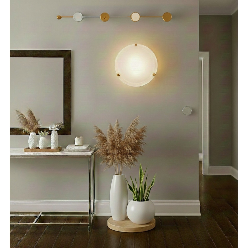 Eglo 32601 - Lámpara de techo LED SALOME LED/11W/230V, diámetro 30 cm, acabado dorado con cristal alabastrino