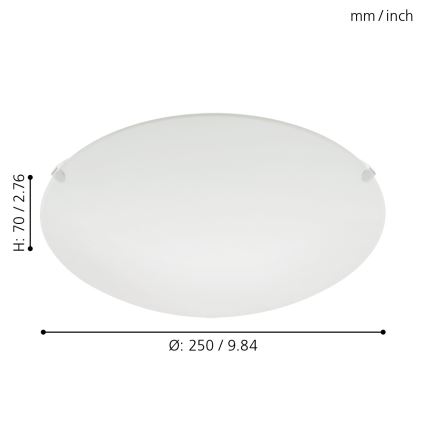 Eglo 32602 - Lámpara de techo LED MARS LED/11W/230V Ø 25 cm