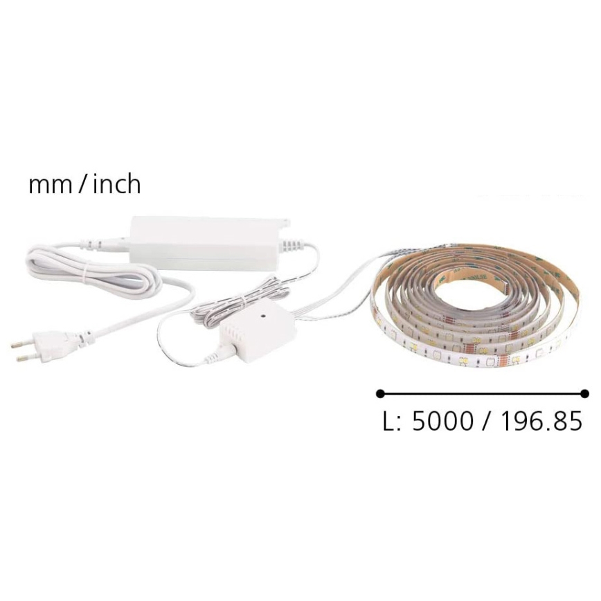 Eglo - Cinta LED RGB 5m STRIPE-C LED/19W/230V