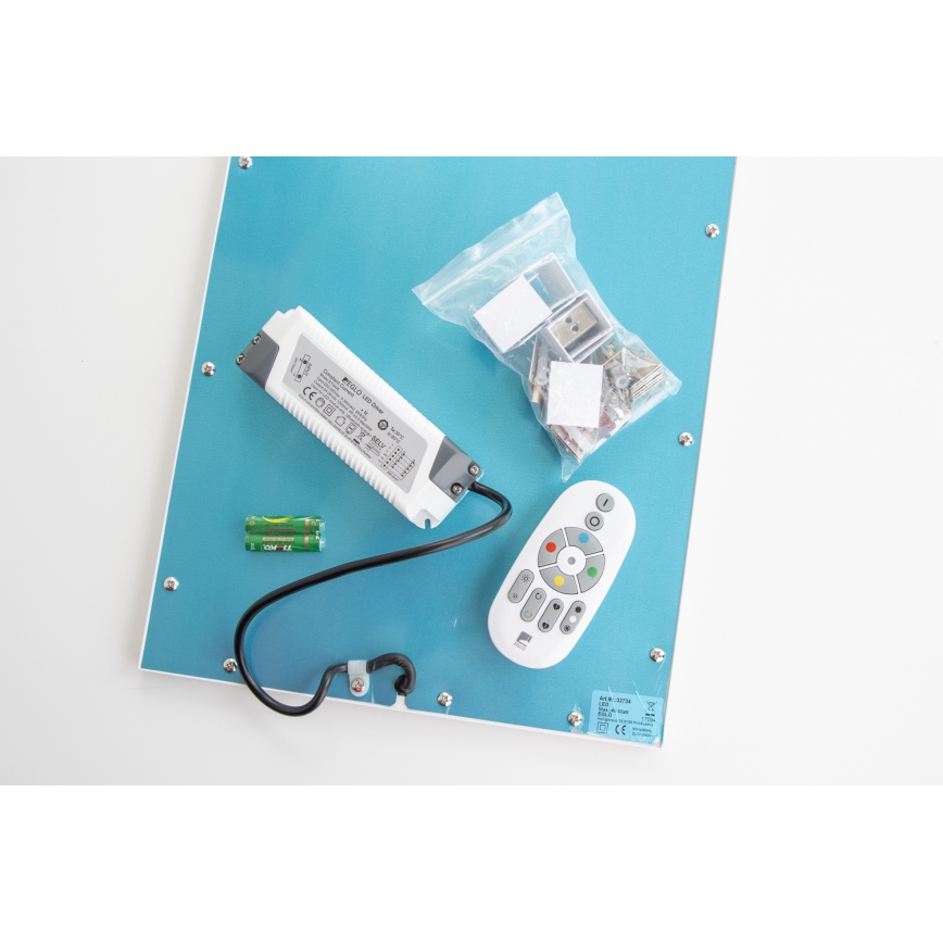 Eglo 32734 - Panel empotrable LED RGBW regulable SALOBRENA-C LED/34W/230V blanco + control remoto