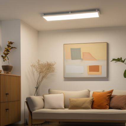 Eglo 32734 - LED RGBW regulable de montaje en superficie 2 en 1 SALOBRENA-C LED/34W/230V blanco + mando a distancia