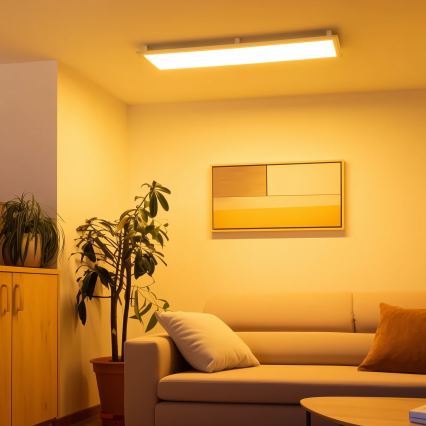 Eglo 32734 - LED RGBW regulable de montaje en superficie 2 en 1 SALOBRENA-C LED/34W/230V blanco + mando a distancia