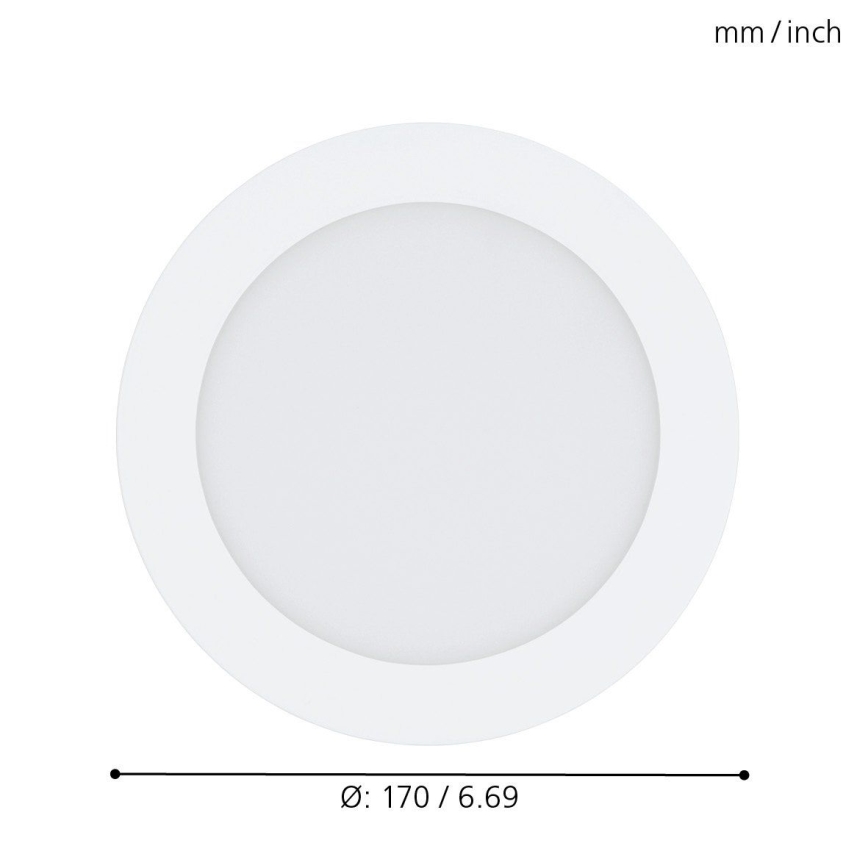 Eglo - Downlight empotrado LED RGB regulable FUEVA-C LED/10,5W/230V Ø 17 cm