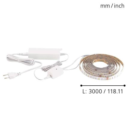 Eglo - Tira LED RGB 3m STRIPE-C LED-RGB/11,4W/230V