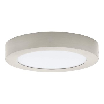 Eglo 32817 - Plafón LED regulable FUEVA 21 W, 230 V, 3000–6500 K, Ø 30 cm, cromo mate, con mando a distancia