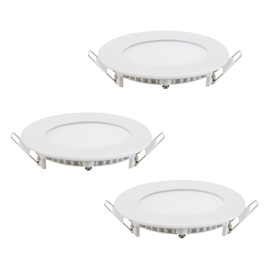 Eglo - Juego de 3 focos LED RGB empotrables regulables FUEVA-C 1xLED/3W/230V Ø 8,5 cm