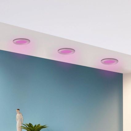 Eglo - Set de 3 luminarias empotrables LED RGB regulables FUEVA-C 1xLED/3W/230V Ø 8,5 cm