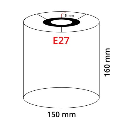 Eglo 32913 - Pantalla universal TUNJA para portalámparas E27, Ø 15 cm, color taupe