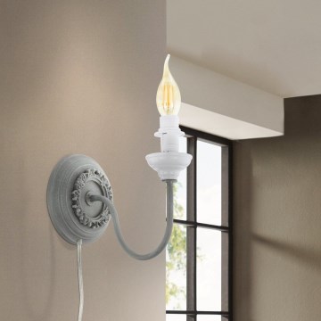 Eglo 33003 - Aplique de pared 1xE14/40W/230V gris