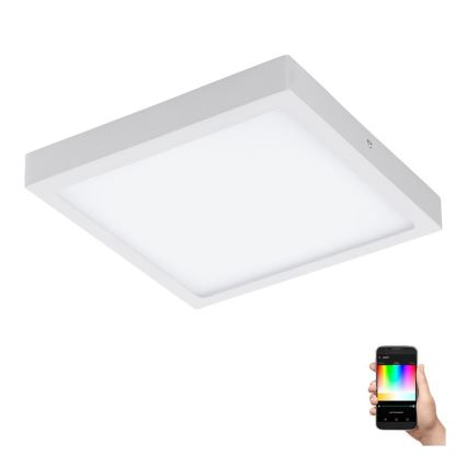 Eglo 33209 - Plafón LED RGBW regulable FUEVA-C LED/21W/230V 2700-6500K 30x30 cm blanco