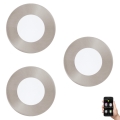 Eglo 33216 - Juego de 3 downlights empotrables LED RGBW regulables FUEVA-C LED/3W/230V Ø 8,5 cm