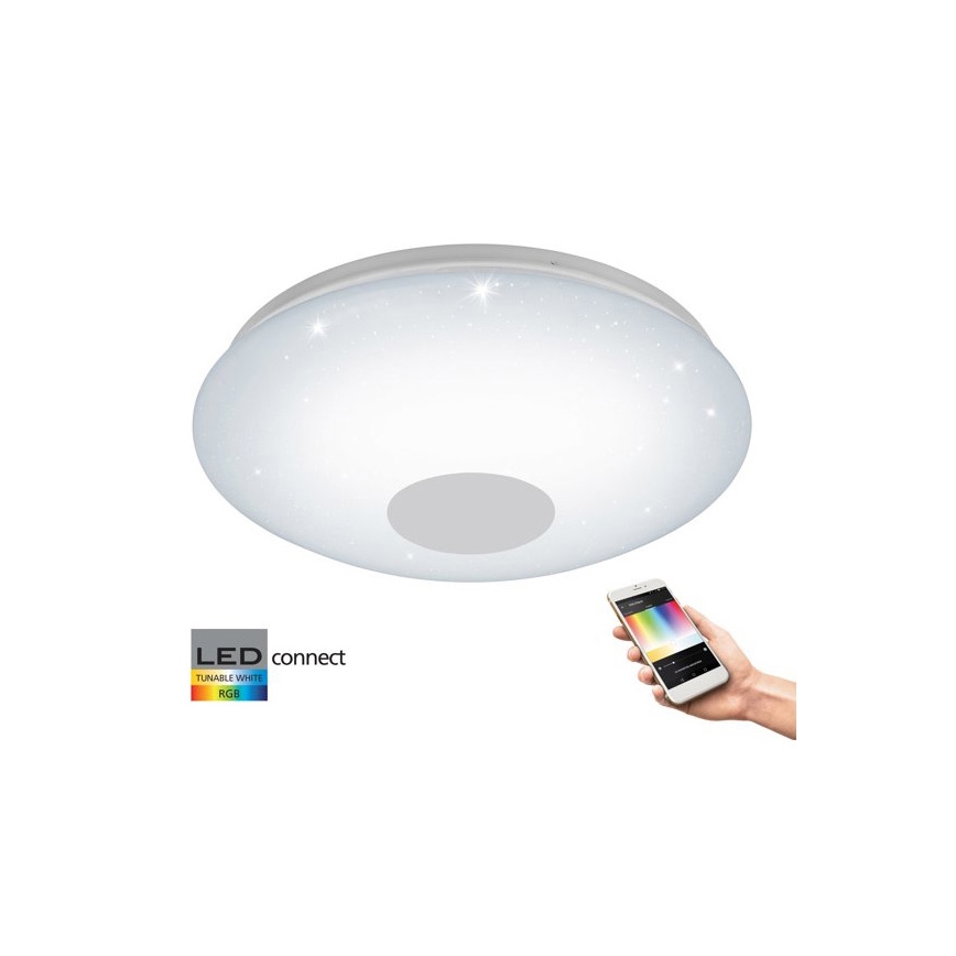 Eglo 33218 - Plafón LED RGBW regulable VOLTAGO-C LED/17W/230V 2700-6500K diá. 38 cm