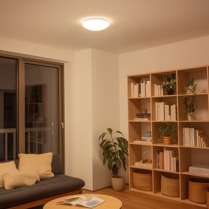 Eglo 33219 - Luminaria de techo LED RGBW regulable GIRON-C LED/17W/230V Ø 30 cm blanco