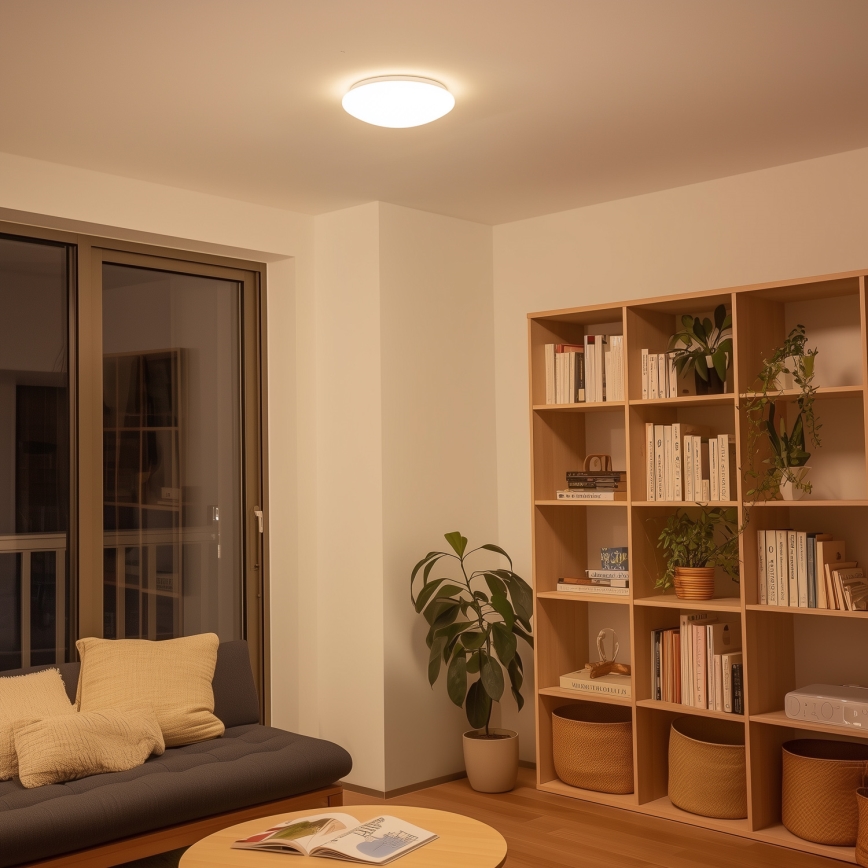 Eglo 33219 - Luminaria de techo LED RGBW regulable GIRON-C LED/17W/230V Ø 30 cm blanco