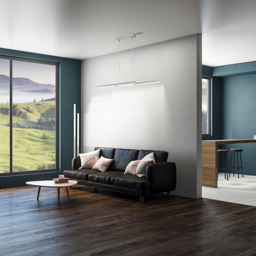 Eglo 33232 - Lámpara colgante LED RGBW regulable con cable FRAIOLI-C 2xLED/17W/230V cromo mate