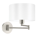 Eglo 33269 - Aplique PASTERI 1xE27/60W/230V cromo mate/blanco