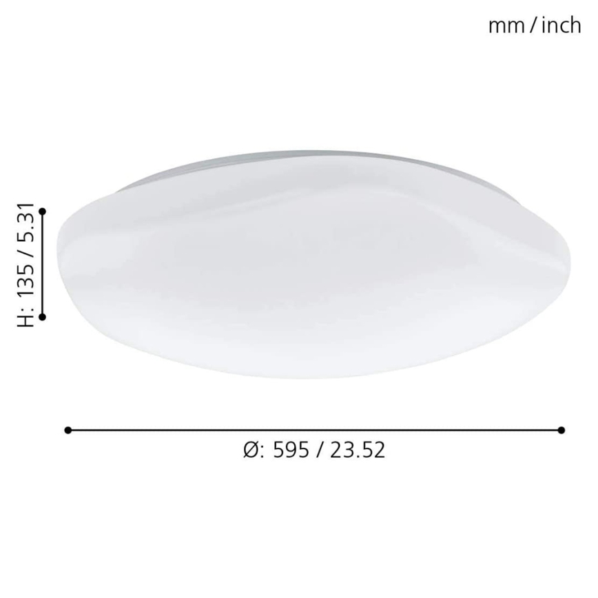 Eglo 33272 - Plafón LED RGBW regulable TOTARI-C LED/34W/230V 2700-6500K blanco + control remoto