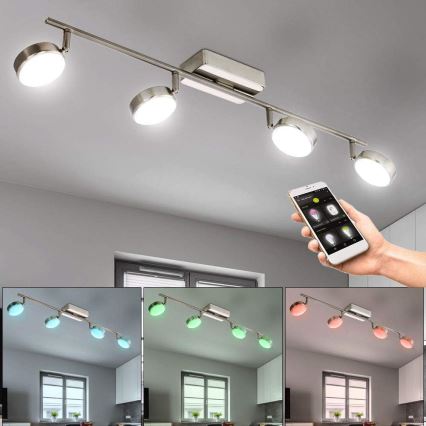 Eglo 33274 - LED RGBW Foco regulable CORROPOLI-C 4xLED/5W/230V