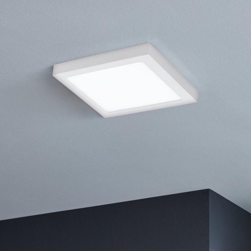 Eglo 33316 - Plafón LED RGBW regulable FUEVA-C LED/15,6W/230V 2700-6500K 22,5x22,5 cm blanco