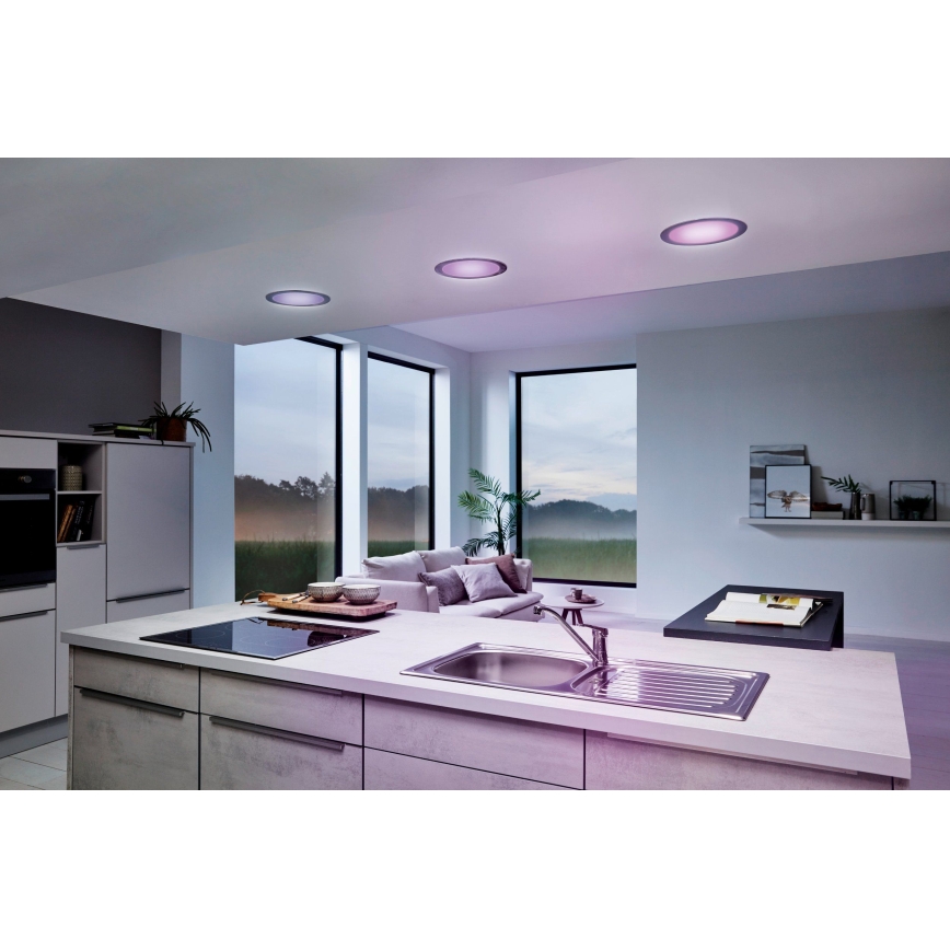 Eglo 33317 - Luminaria empotrable LED RGBW regulable FUEVA-C LED/15,6W/230V 2700-6500K Ø 22,5 cm