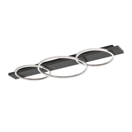 Eglo 33488 - Luminaria de techo LED BOYAL 2xLED/12W/230V + LED/12W negra