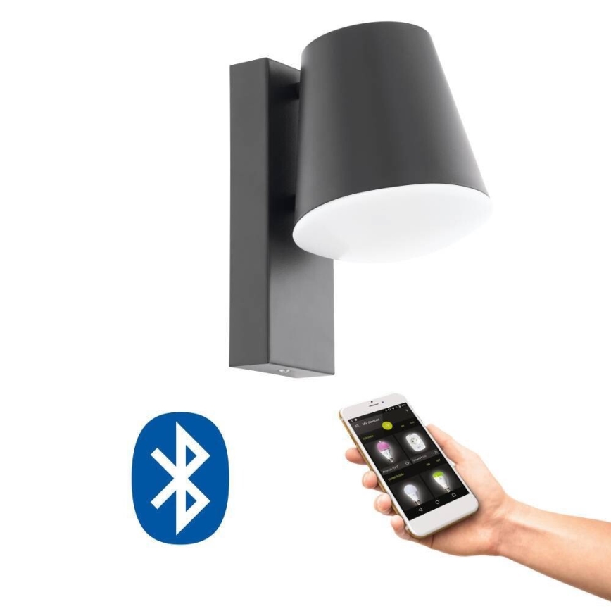 Eglo 33559 - LED Aplique de exterior regulable CALDIERO-C 1xE27/9W/230V IP44
