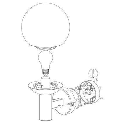 Eglo 33564 - Aplique de pared exterior NISIA-C LED/9W/230V IP44
