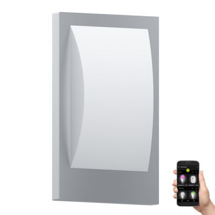 Eglo 33569 - Aplique LED de pared exterior VERRES-C 1xE27/9W/230V IP44 cromo mate