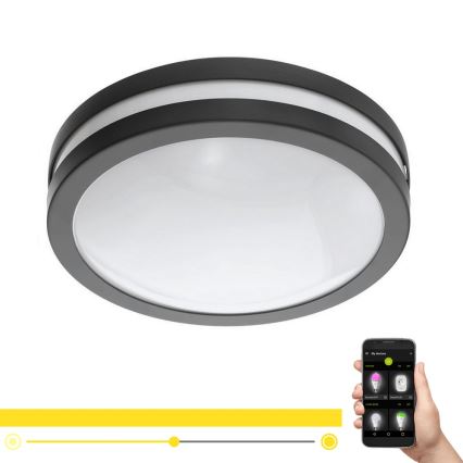 Eglo 33571 - Lámpara de baño LED regulable LOCANA-C LED/14W/230V IP44 negro